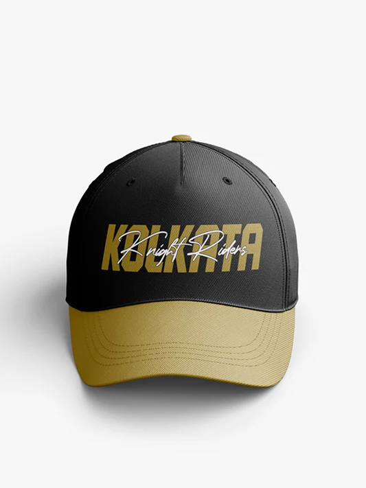 KKR Colour Block Black Cap